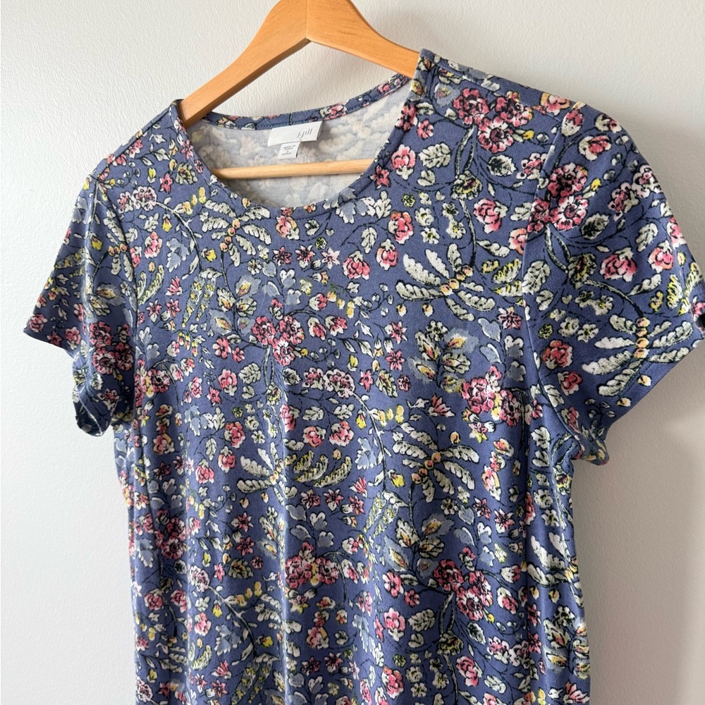 J.Jill Short Sleeve Cotton Shift Dress - Picture 3 of 6